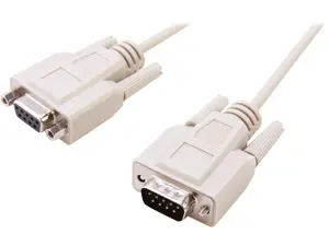 C2G 02712 DB9 M/F Serial RS232 Extension Cable, Beige (10 Feet, 3.04 Meters)