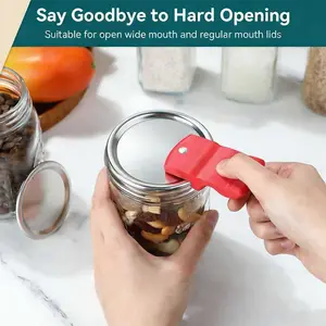 Magnetic Can Opener Magnetic Bottle Cap Opener Mason Jar Opener, Efficient Kitchen Tool for Easy Opening, Durable Design for Daily Use