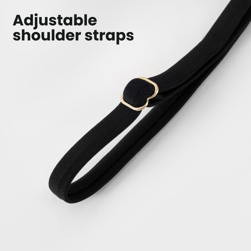 BodyTips Swimsuit With Drawstring Cool Feel Skin Friendly Pleated Waist Adjustable Shoulder Straps Flexible Fit Swimwear Clean Design Popular Beach Outfit Versatile One Piece For Pool Vacation Summer Sunbathing Water Sports Casual Swim Style All Day Wear