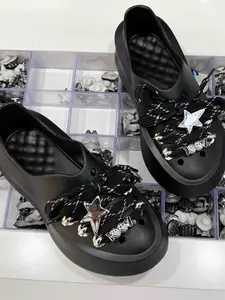 DIY Fashion Trendy Old Man Electric Guitar Holes Shoes, Sport Sandals Easy to Remove, Casual Eva Material, Less Than Ankle Height