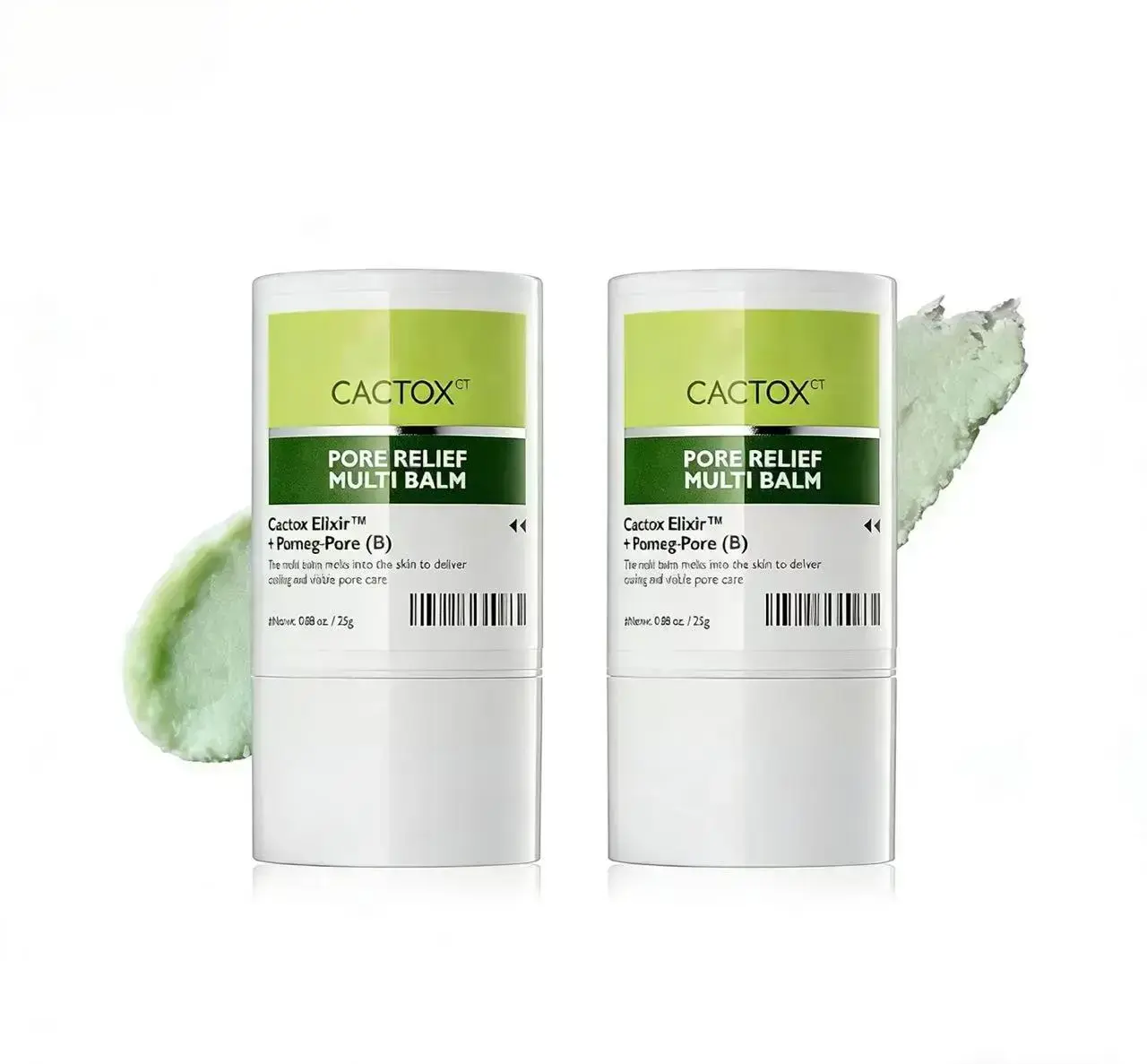 CACTOX Pore Relief Multi Balm with Cactus Cooling — Reduces Puffiness & Tightens Pores for Visible Pore Care & Skin Repair, 2 pcs