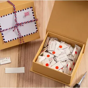 1 Gift Box, Adorable Mini Envelopes for Graduation Party Gifts (Includes 101 Envelopes, 101 Heart Stickers, 101 Blank Notes) Graduation Season Messages, Classmate Album Gift Box Packaging