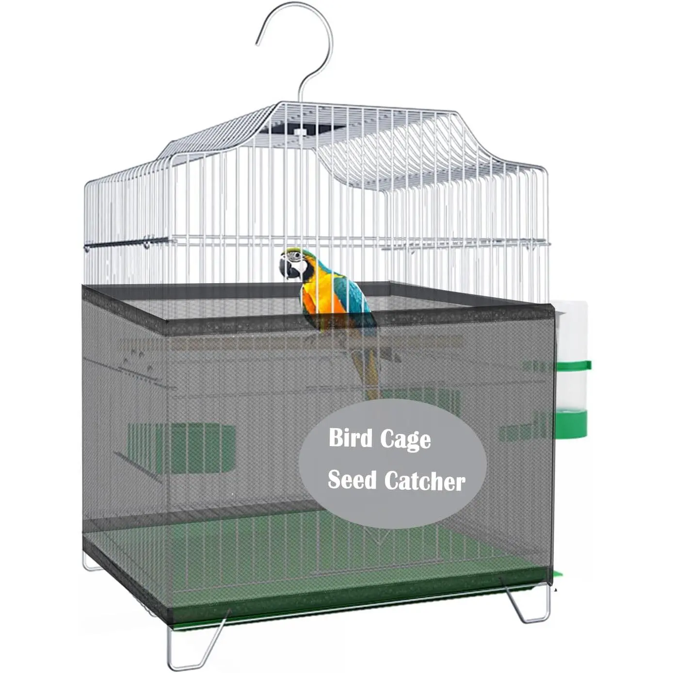PURR LAB Bird Cage Seed Catcher, Birdcage Skirt Guard, Adjustable Soft ...