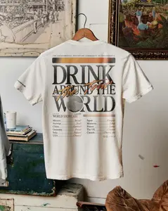 The Drink Tour Tee | Drink Around the World | EPCOT | World Showcase | The Studios Tee Family Matching WDW Trip Shirt Casual Style Ready to Go No Effort Needed, Outfit Summer 2026 ATCA246