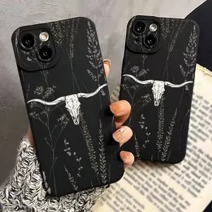 Phone Case - Soft Phone Cover Featuring a Western Bull Design, UV Printed with a End, Offering 360-Degree Protection, Compatible with for iphone Models 11 Through 17 Pro Max, XR, X/XS, 7, 8 Plus, SE, And Samsung Galaxy s26 S23, S24, S23ULTRA.