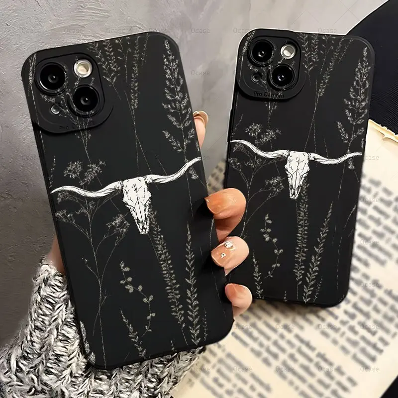 Western Bull Design Soft Phone Case - UV Printed Mobile Phone Accessory with 360-Degree Protection, Compatible with iPhone 7,8 Plus,SE,X/XS,XR,11-17 Pro Max & Samsung Galaxy S23,S23 Ultra,S24,S26, Accessories