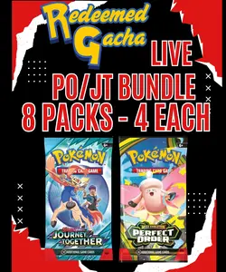 8x Pokémon TCG Packs - 4x Perfect Order and 4x Journey Together Packs - Ripped LIVE
