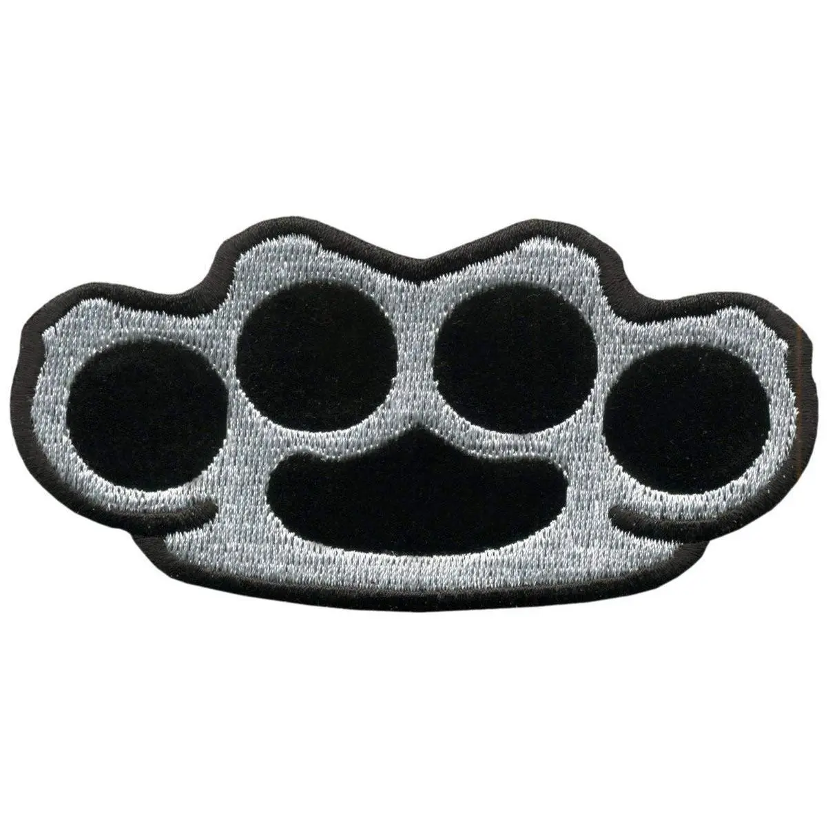 Miltacusa Brass Knuckles Embroidered Hook Patch (4.0 x 2.0 BR2)