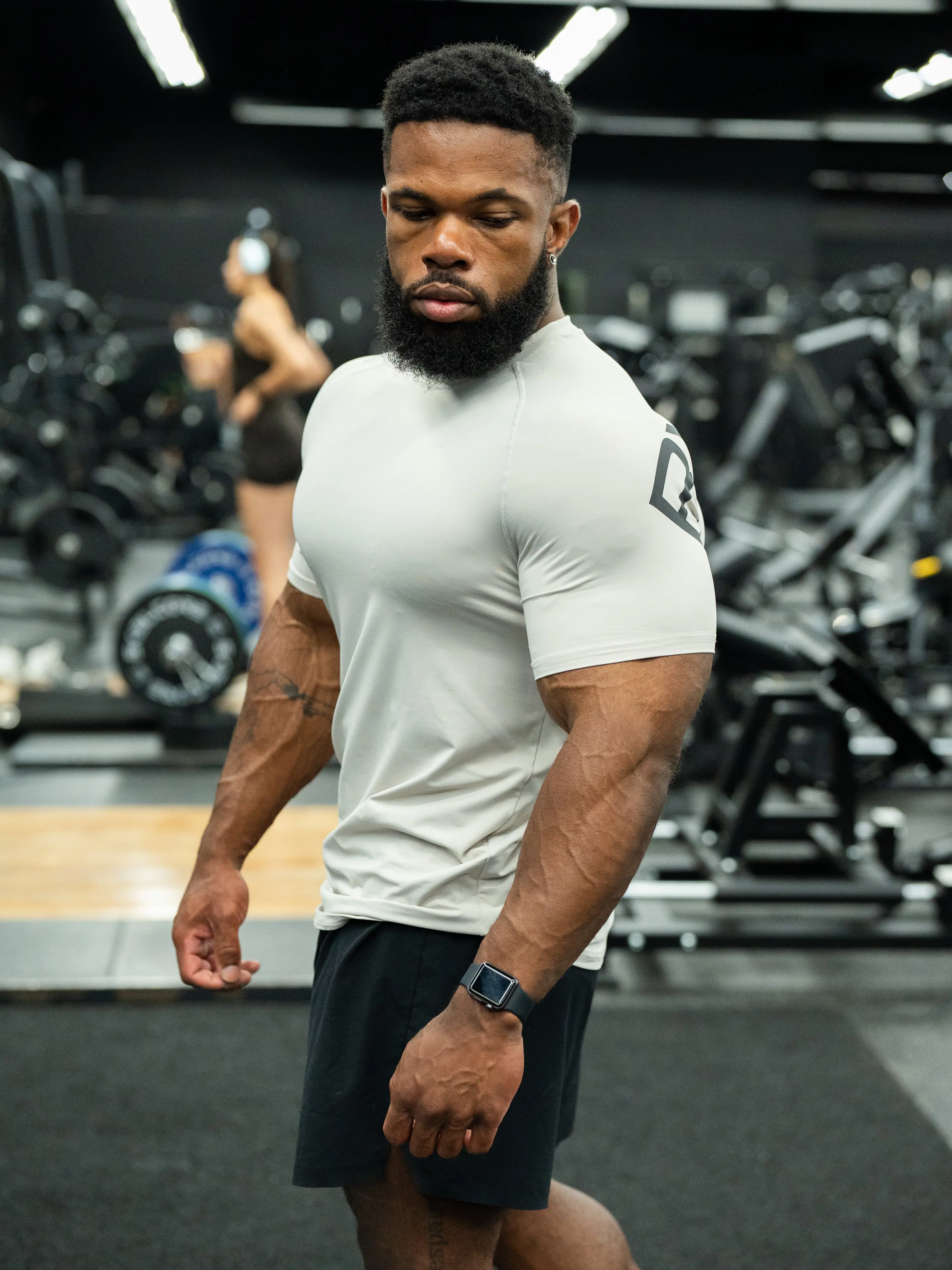 Big Logo Compression Tee (Reflective Print) 2 Colors