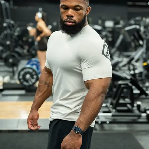 Big Logo Compression Tee (Reflective Print) 2 Colors