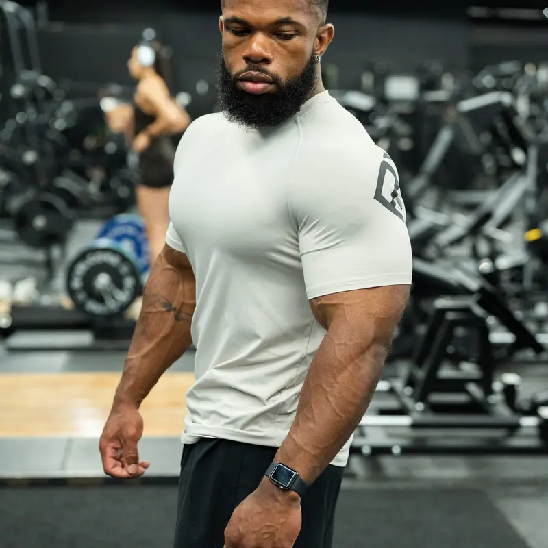 Big Logo Compression Tee (Reflective Print) 2 Colors