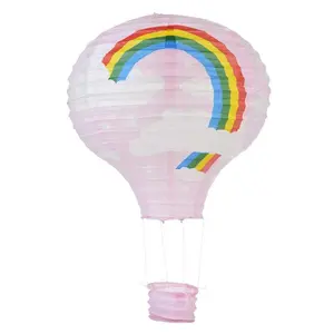 BLOWOUT Pink Rainbow Hot Air Balloon Paper Lantern