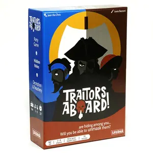TRAITORS ABOARD Social Deduction Card Game Fun Party Game for Friends and Family Hilarious Hidden Role Game with Pirate and Mutineer Themes Engaging Strategy Tabletop Game for Group Gatherings Bluffing and Cooperation Game Night Essentials Unique Social P