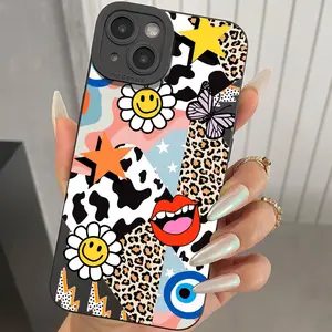 Anti-drop Shockproof Phone Case, TPU Decorative Phone Protector Cover, Phone Accessories Compatible with iPhone 11 12 13 14 15 Pro Max Protection