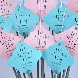 "Let Sparks Fly" Wedding Sparkler Tags - Boho (24 Tags)