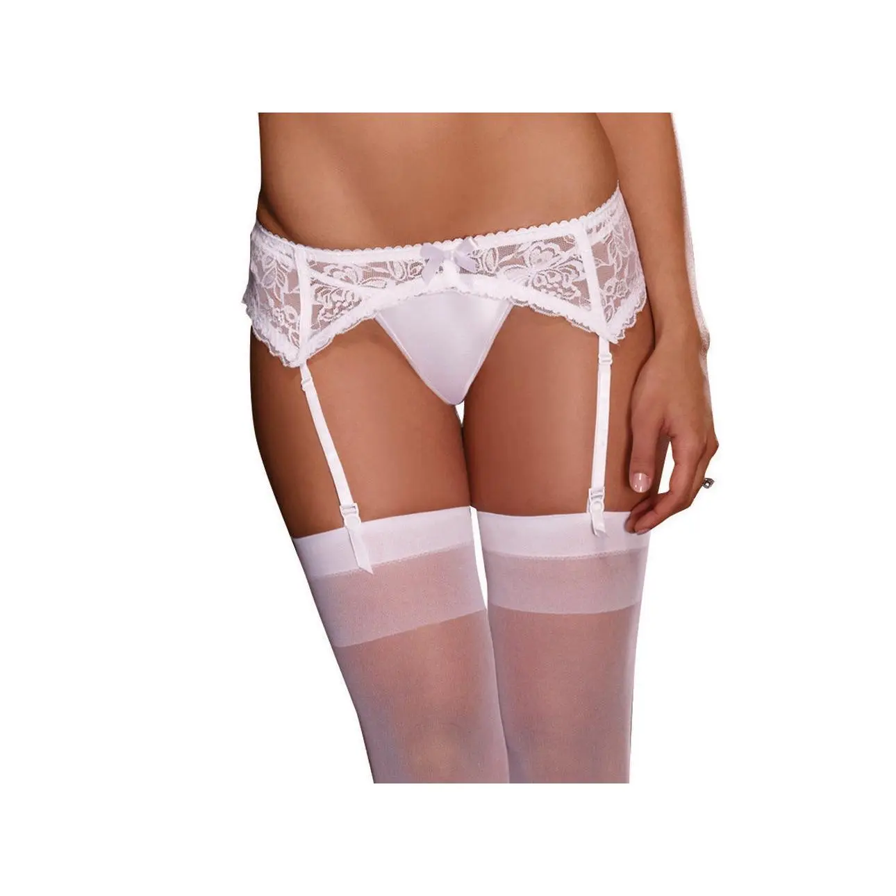 Dreamgirl Lace Garterbelt – Adjustable White Garterbelt