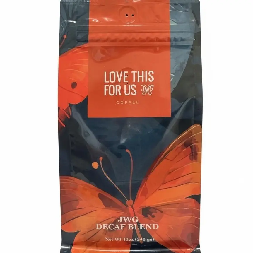 Love This For Us JWG Decaf Blend Beverage Coffee - Soft Cocoa & Toasted Almond Notes - Gentle & Calm - 12oz Bag