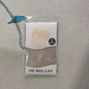 【Don't buy - Free gift-HD Wig Cap】 HD Wig Cap, 2 Pieces Invisible and Sheer Breathable Ultra-thin Stretchy Stocking Caps for Lace Front Wigs