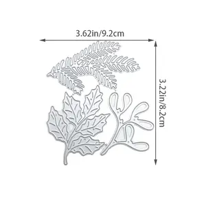 1PC Leaf Grass Metal Cutting Dies, Carbon Steel Embossing Stencils, DIY Craft Supplies, Scrapbooking Animal Cutters, Contemporary Style