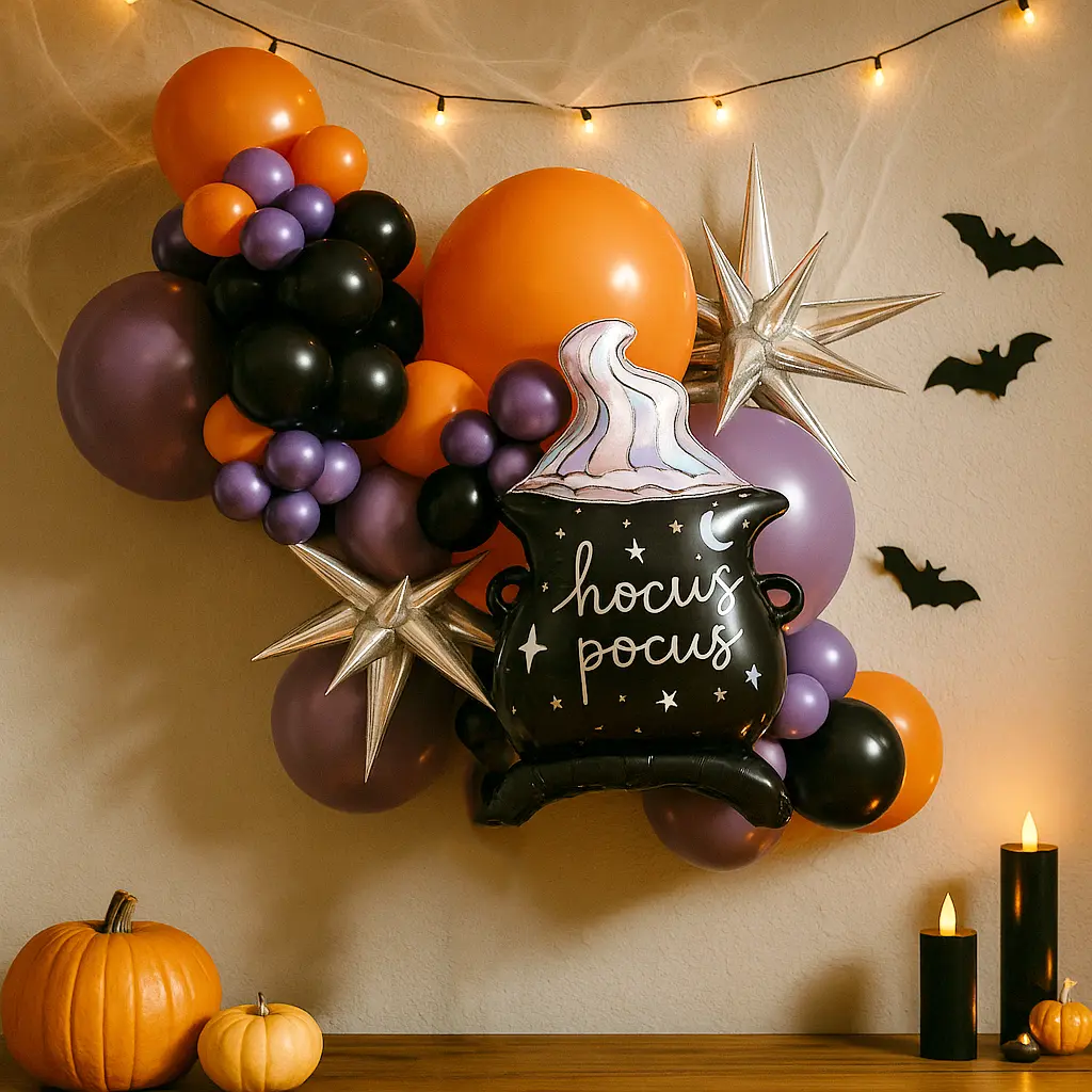 The Black Cauldron Halloween Balloon Garland Accessory Magical Spooky Standing