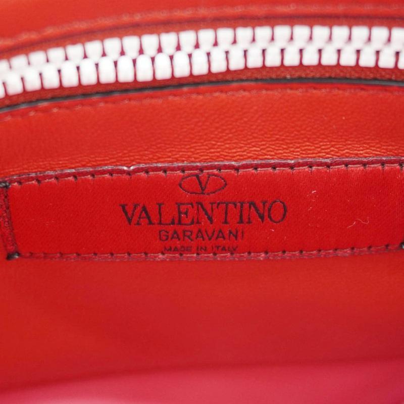 Pre-owned Valentino Lambskin Leather Crossbody Bags Rockstud Spike Medium Shoulder Bag Pink