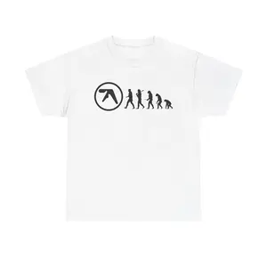 Aphex Twin Logo Evolution Human Monkey Meme T-Shirt, Dean Blunt Nettspend Ecco2k, Adult & Kids Size Crewneck Sweatshirt, Streetwear Graphic Tee, Y2K Clothes, Hip Hop Rapper, Gift For Fan, Men's Outfits, Music Tour 90s Merch