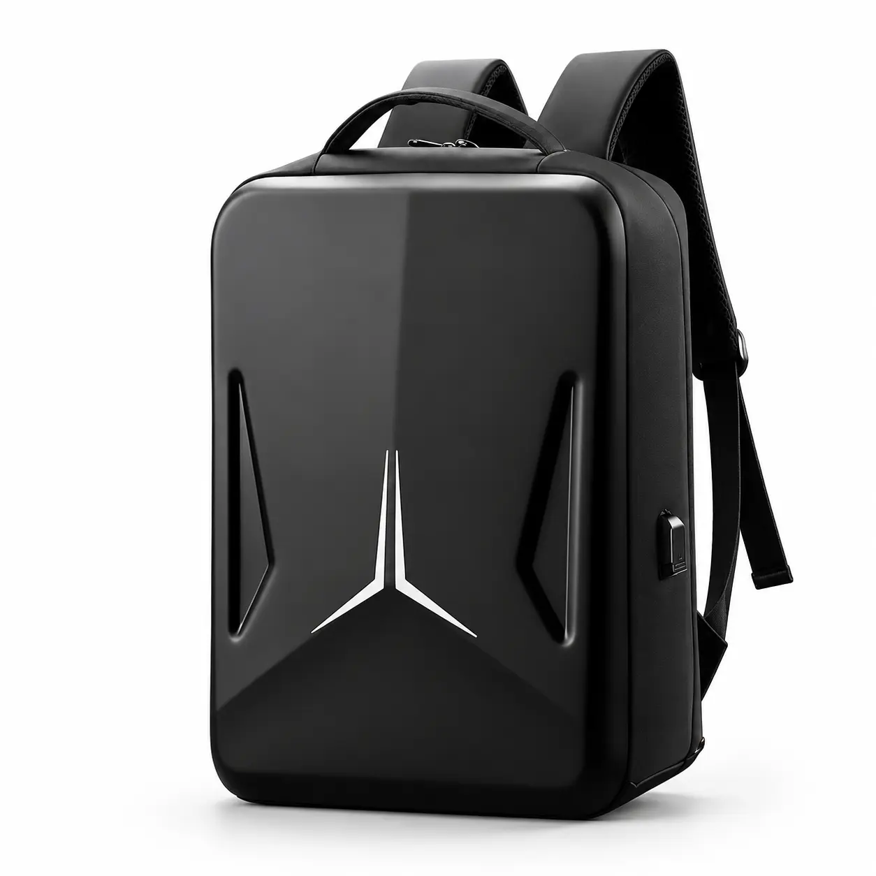 Men’s hard-shell business backpack, large capacity outdoor casual design, suitable for college students, 16-inch gaming laptop backpack