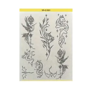 Pre-Drawn Tattoo Transfer Paper Roll, Fashion Style, No Ca Prop 65 Warning, Ideal for Temporary Tattoos, Easy Application