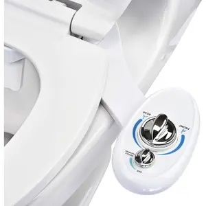 Bidet Left Hand Bidet Attachment SouthSpa Dual Nozzle - control panel on left side - Dual Positionable Nozzles for front and rear wash, LH-12