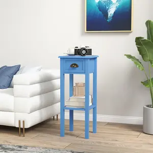 Multi purpose narrow end table clean lined design stable structure for indoor tight corner home arrangement