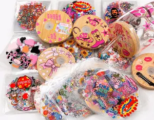 Random 50pcs 16oz UV DTF Cup Lid Sticker Wraps & Cartoon Festival Random Styles Pattern Vinyl Decal Thickened Card Film Colorful Paper Material