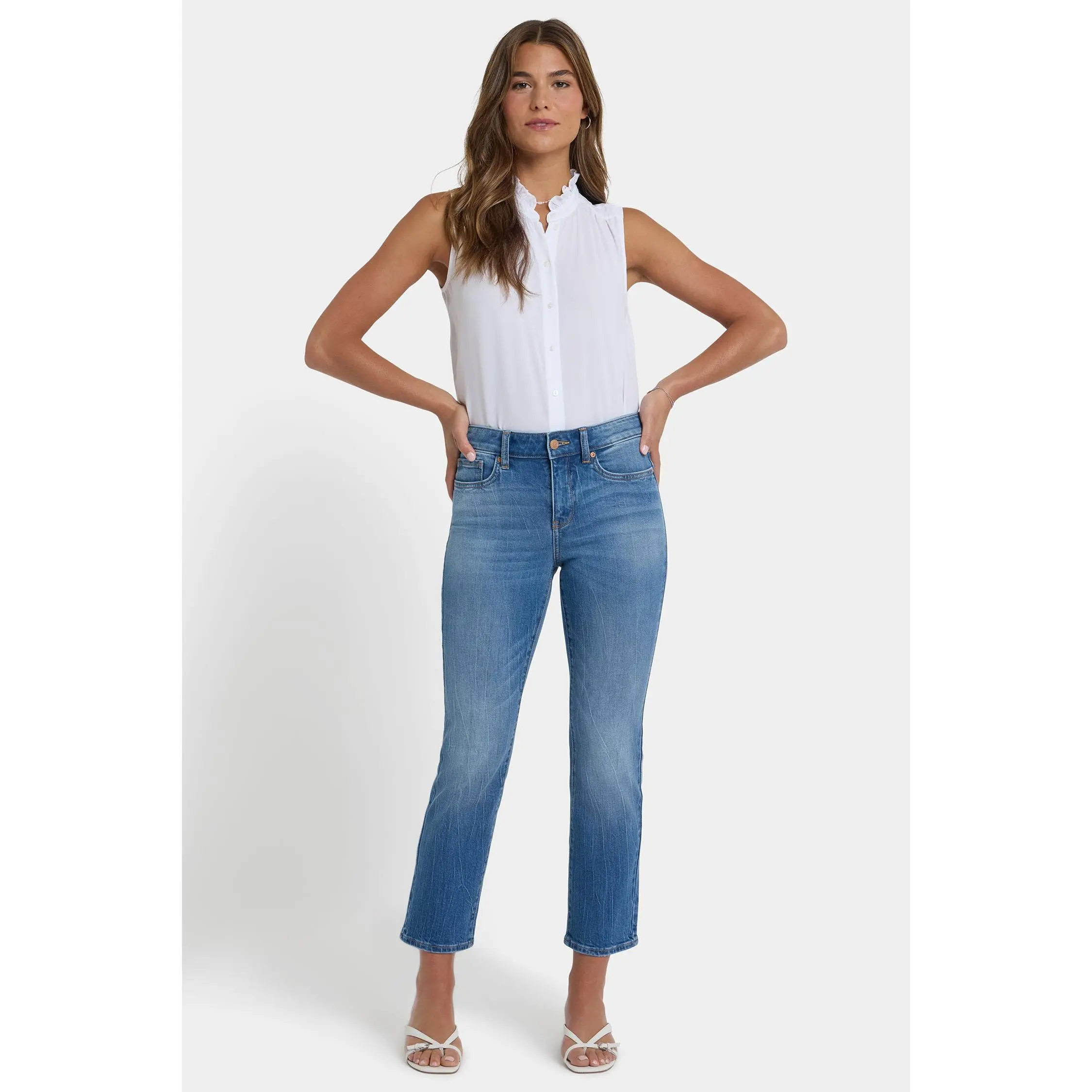 Marilyn Straight Ankle Jeans - Pacifica