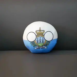 20/10cm The Republic of San Marino Plush Toy Countryball Stuffed Doll Pendant Home Decoration