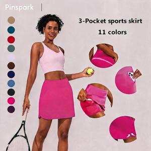 PINSPARK Golf Skirts for Women High Waisted Tennis Skort Skirts with 3 Pockets A Line Athletic Skirt Pickleball Workout #SummerVibes,summerwins