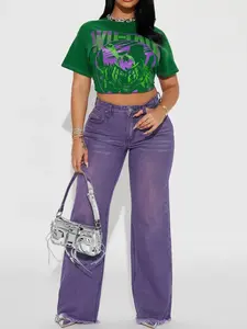 Ashtin Baggy Jeans - Purple