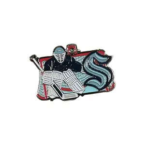 Seattle Kraken Light Up Goalie Pin with Bold LED Light for Game Days & Celebrations Perfect Gift for Fans