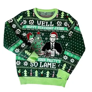 Michael Scott The Office Ugly Xmas Sweater, Well Happy Birthday Ugly Knitted Sweater, Christmas Holiday Sweater, Movie Sweatshirt Long Sleeve Casual