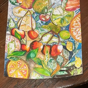 Abstract Watercolor Fruity Madness