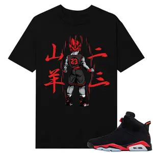 Unisex T-shirt To Match Sneakers Jordan 6 Reverse Infrared - Saiyan-23. 100% Cotton for Casual Wear. Comfortable Summer Unisex T-Shirt to match Jordan Sneaker. Streetwear Style. urban outfitters