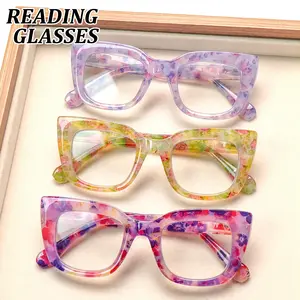 3 Pack Reading Glasses for Women Blue Light Blocking Fashion Readers with Spring Hinge Computer Mix Color Eyeglasses
