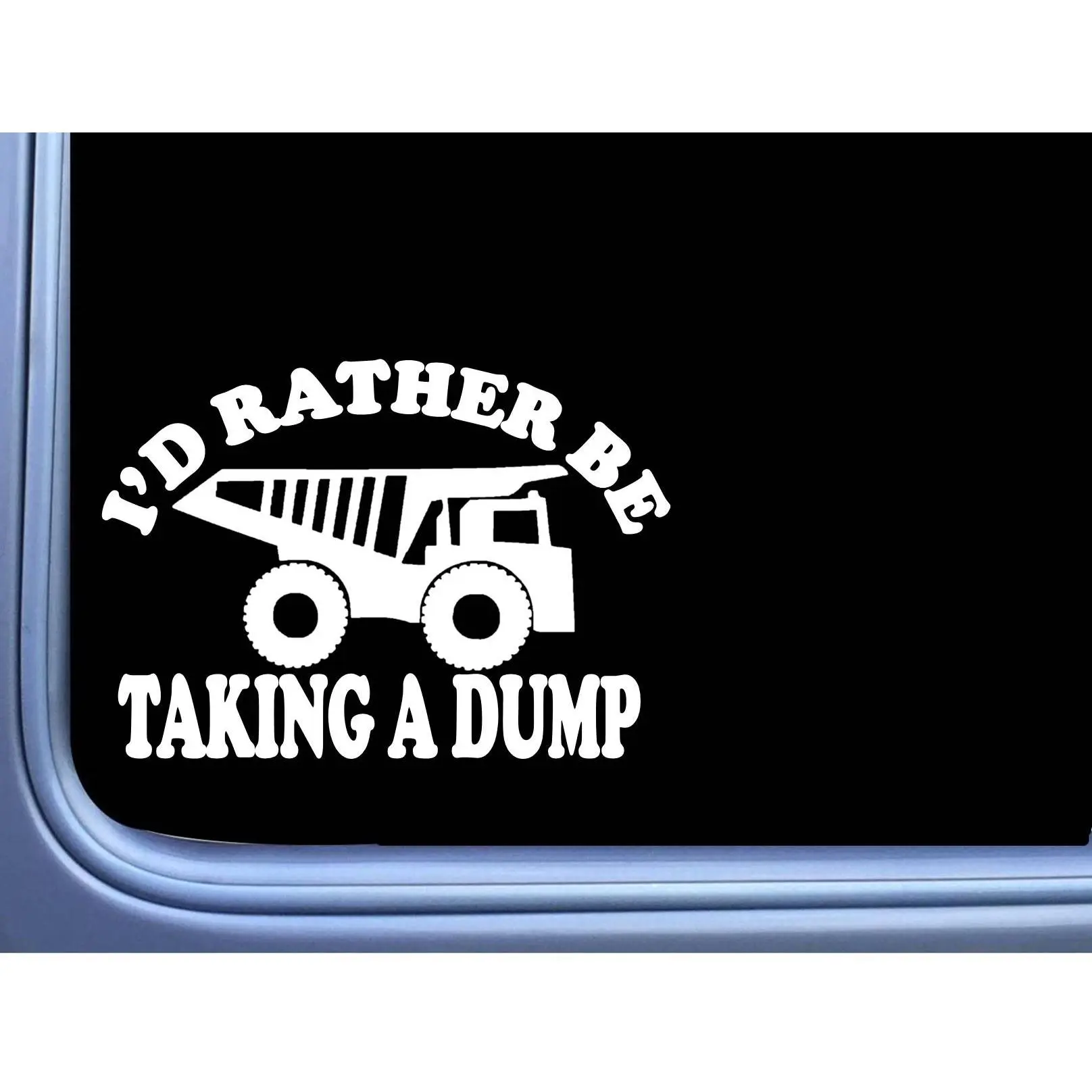 Dump Truck Taking a Dump sticker OS 210 vinyl 6" Decal dumptruck