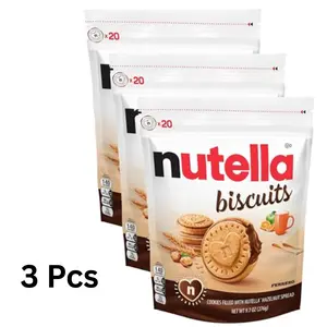 Nutella Biscuits, Hazelnut Spread With Cocoa, Sandwich Cookies, 20-Count Bag (Pack of 3)
