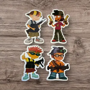 Tactical Rocket Power Sticker Pack - 4 Unique Character Designs for Kids & Collectors
