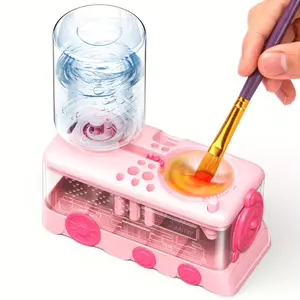 Paint Brush Cleaner Set with Water Wheel, Efficient Acrylic, Watercolor, and Water-Based Paint Rinse Station, Art Supplies Gift