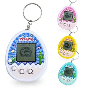 4pc Electronic Pet Game Console, Screen Handheld Mini Game Machine, Virtual Pet Care Toy, Portable Design, Keychain Gift