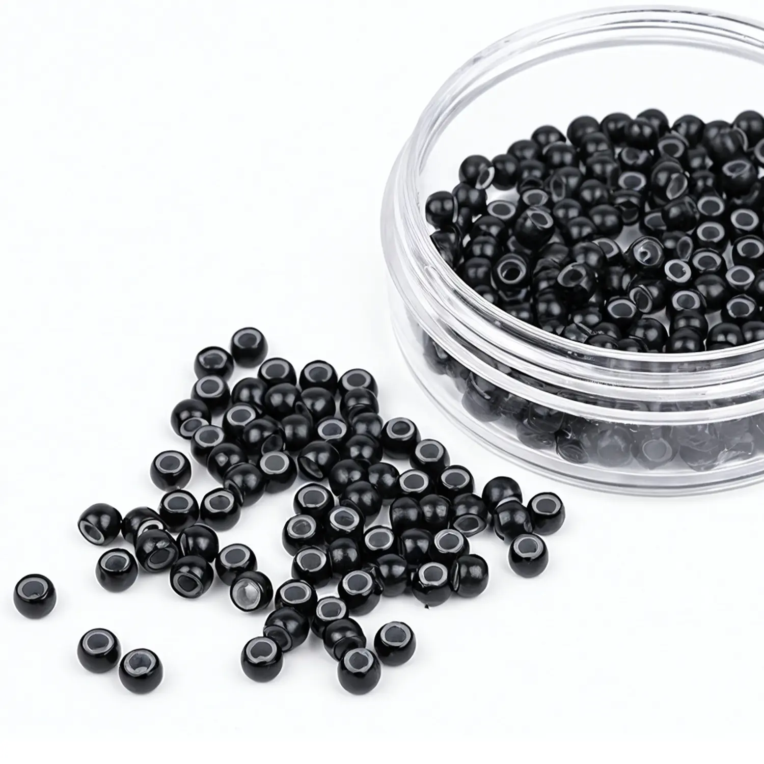 Doores Hair Extension MINI Beads, 240pcs 3.6*2.4*2.6mm Rings