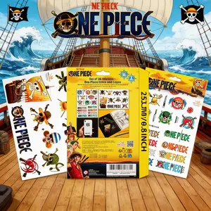 One Piece Officially Licensed Scrapbooking Vinyl Stickers Decorative Stickers Pack Anime Character Waterproof Stickers Set Of 36 Luffy Zoro Gift 36Pcs Netflix