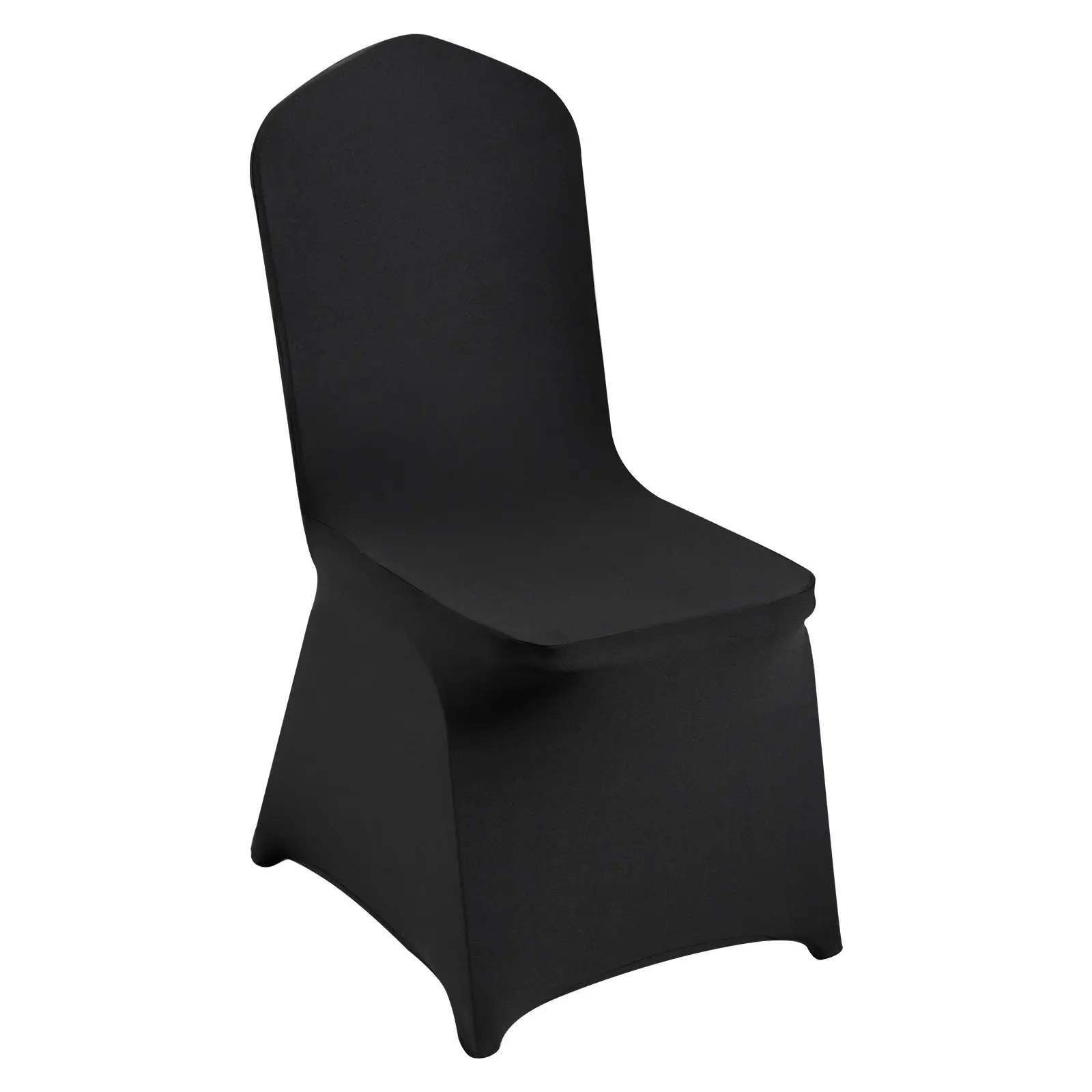 VEVOR 30PCS Black Stretch Spandex Folding Chair Covers, Universal Fitted Removable Washable Protective Slipcovers, for Wedding, Banquet, Dining Events (Slip-On Design)