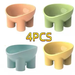 Original Elephant Leg Cat Bowl Set, Anti-Tip Pet Bowls, High-End Elevated Design, Suitable for Indoor Use (, Blue, )