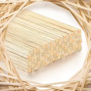 120 count 1/4" x 12" Balsa  Sticks Square Dowel Rods  Hardwood Sticks for Crafts DIY Supplies Projects Models Making  Decor